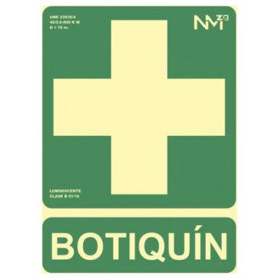 SEÑAL "BOTIQUÍN" 224X300 PVC VERDE ARCHIVO 2000 6170-05H VE (Espera 4 dias)